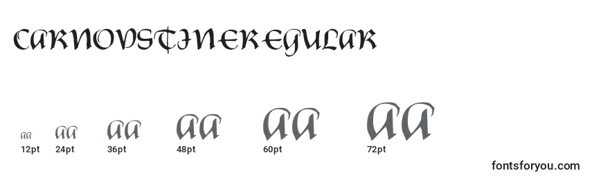 CarnovstineRegular Font Sizes