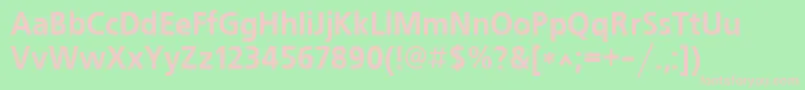Freeset90b Font – Pink Fonts on Green Background