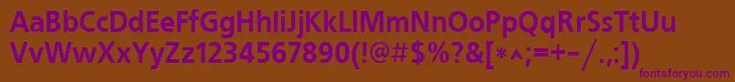 Freeset90b Font – Purple Fonts on Brown Background