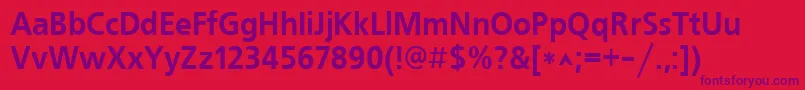 Freeset90b Font – Purple Fonts on Red Background