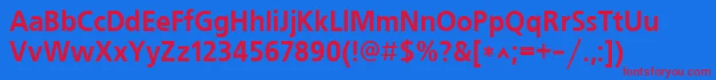 Freeset90b Font – Red Fonts on Blue Background