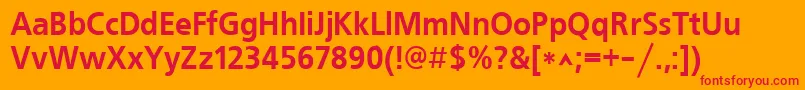 Freeset90b Font – Red Fonts on Orange Background
