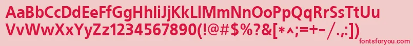 Freeset90b Font – Red Fonts on Pink Background