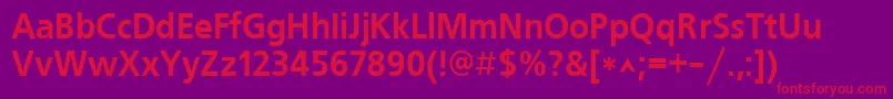 Freeset90b Font – Red Fonts on Purple Background