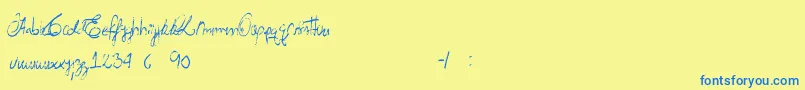 AcidRain Font – Blue Fonts on Yellow Background