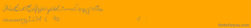 AcidRain-Schriftart – Graue Schriften auf orangefarbenem Hintergrund