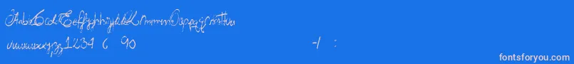 AcidRain Font – Pink Fonts on Blue Background