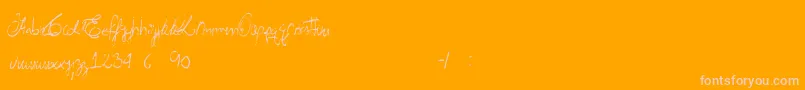 AcidRain Font – Pink Fonts on Orange Background