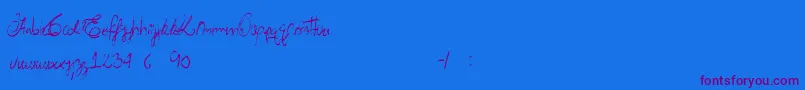 AcidRain Font – Purple Fonts on Blue Background