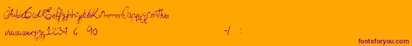 AcidRain Font – Purple Fonts on Orange Background