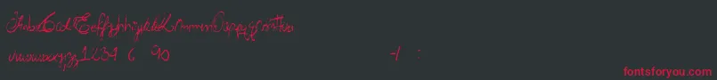 AcidRain Font – Red Fonts on Black Background
