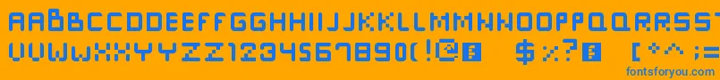 Navigate Font – Blue Fonts on Orange Background