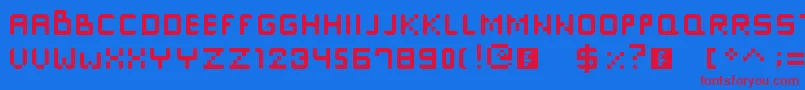 Navigate Font – Red Fonts on Blue Background