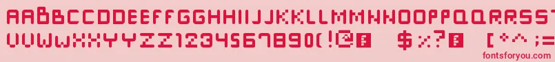 Navigate Font – Red Fonts on Pink Background