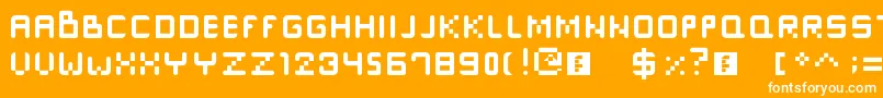 Navigate Font – White Fonts on Orange Background