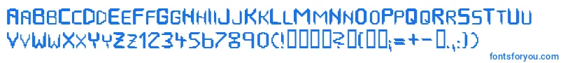HousepipesNormal-fontti – siniset fontit valkoisella taustalla