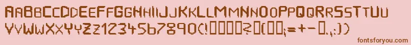 HousepipesNormal Font – Brown Fonts on Pink Background