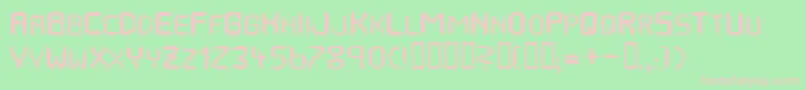 HousepipesNormal Font – Pink Fonts on Green Background