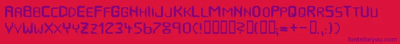 HousepipesNormal Font – Purple Fonts on Red Background
