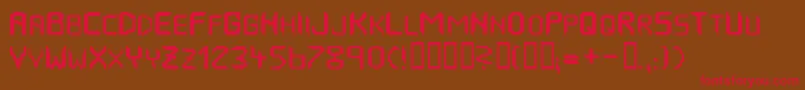 HousepipesNormal Font – Red Fonts on Brown Background