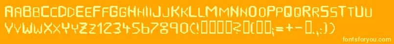 HousepipesNormal Font – Yellow Fonts on Orange Background