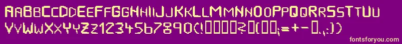 HousepipesNormal Font – Yellow Fonts on Purple Background