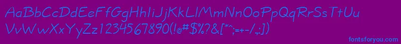InformaSsi Font – Blue Fonts on Purple Background