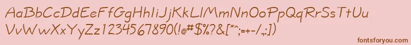 InformaSsi Font – Brown Fonts on Pink Background