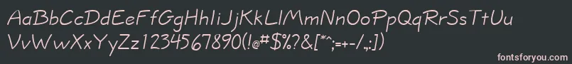 InformaSsi Font – Pink Fonts on Black Background