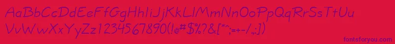 InformaSsi Font – Purple Fonts on Red Background