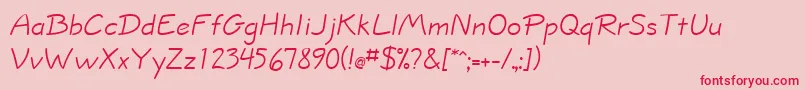 InformaSsi Font – Red Fonts on Pink Background