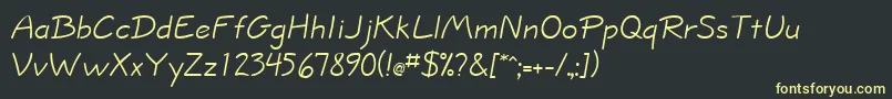 InformaSsi Font – Yellow Fonts on Black Background