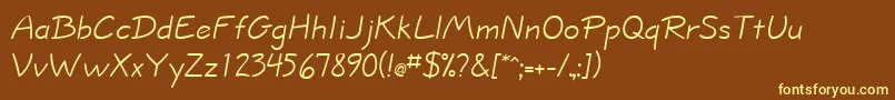 InformaSsi Font – Yellow Fonts on Brown Background