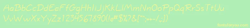 InformaSsi Font – Yellow Fonts on Green Background