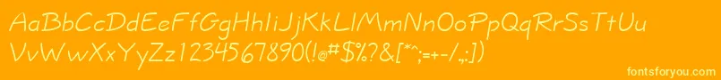 InformaSsi Font – Yellow Fonts on Orange Background