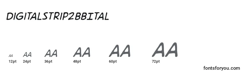 Размеры шрифта Digitalstrip2bbItal