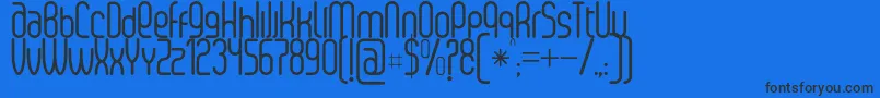 SenziRegular Font – Black Fonts on Blue Background