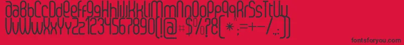 SenziRegular Font – Black Fonts on Red Background