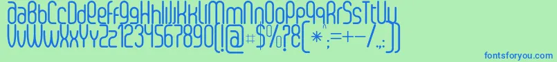 SenziRegular Font – Blue Fonts on Green Background