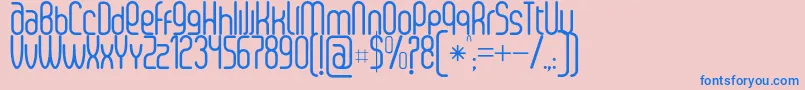 SenziRegular Font – Blue Fonts on Pink Background