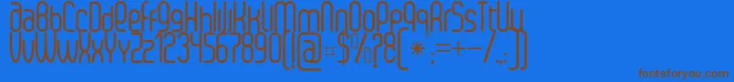 SenziRegular Font – Brown Fonts on Blue Background