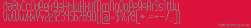 SenziRegular Font – Gray Fonts on Red Background