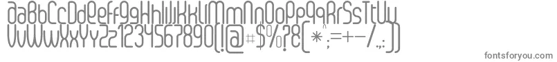 フォントSenziRegular – 白い背景に灰色の文字