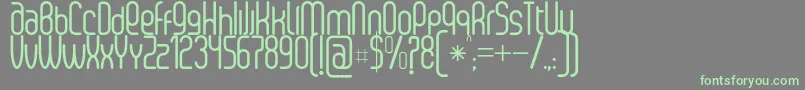 Czcionka SenziRegular – zielone czcionki na szarym tle