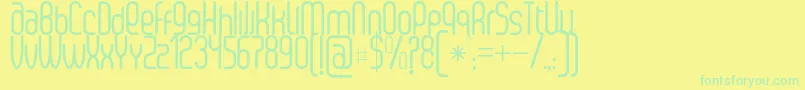 SenziRegular-fontti – vihreät fontit keltaisella taustalla