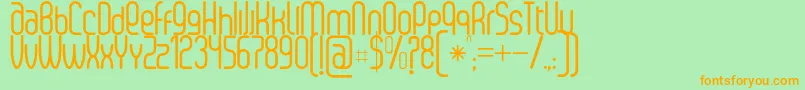 Police SenziRegular – polices orange sur fond vert
