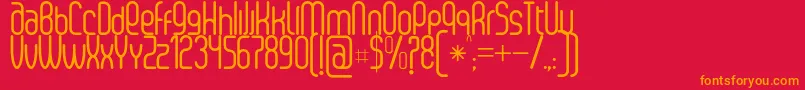 SenziRegular Font – Orange Fonts on Red Background