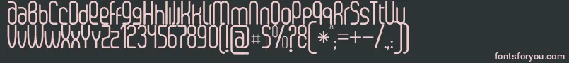 SenziRegular Font – Pink Fonts on Black Background