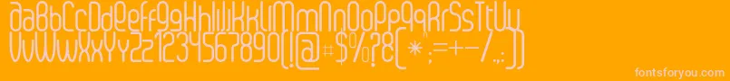 SenziRegular Font – Pink Fonts on Orange Background