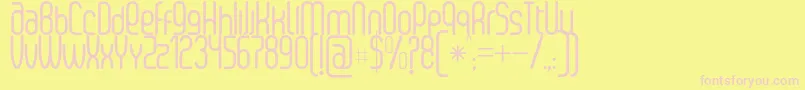SenziRegular Font – Pink Fonts on Yellow Background